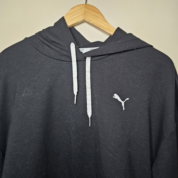 Puma Graphic Cropped Black Hoodie Size Large - Picture 5 of 5
